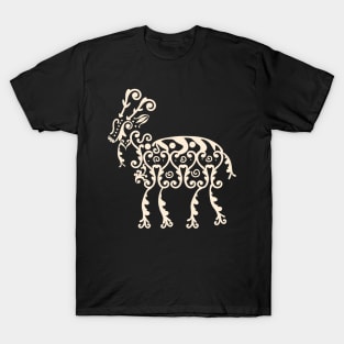 Vintage Yule Goat Gothic Christmas Aesthetic Pagan Julbocken T-Shirt